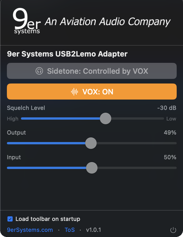 USB2x Toolbar on macOS