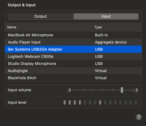 mac sound settings input selection