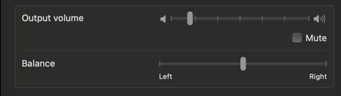 mac sound balance adjustment